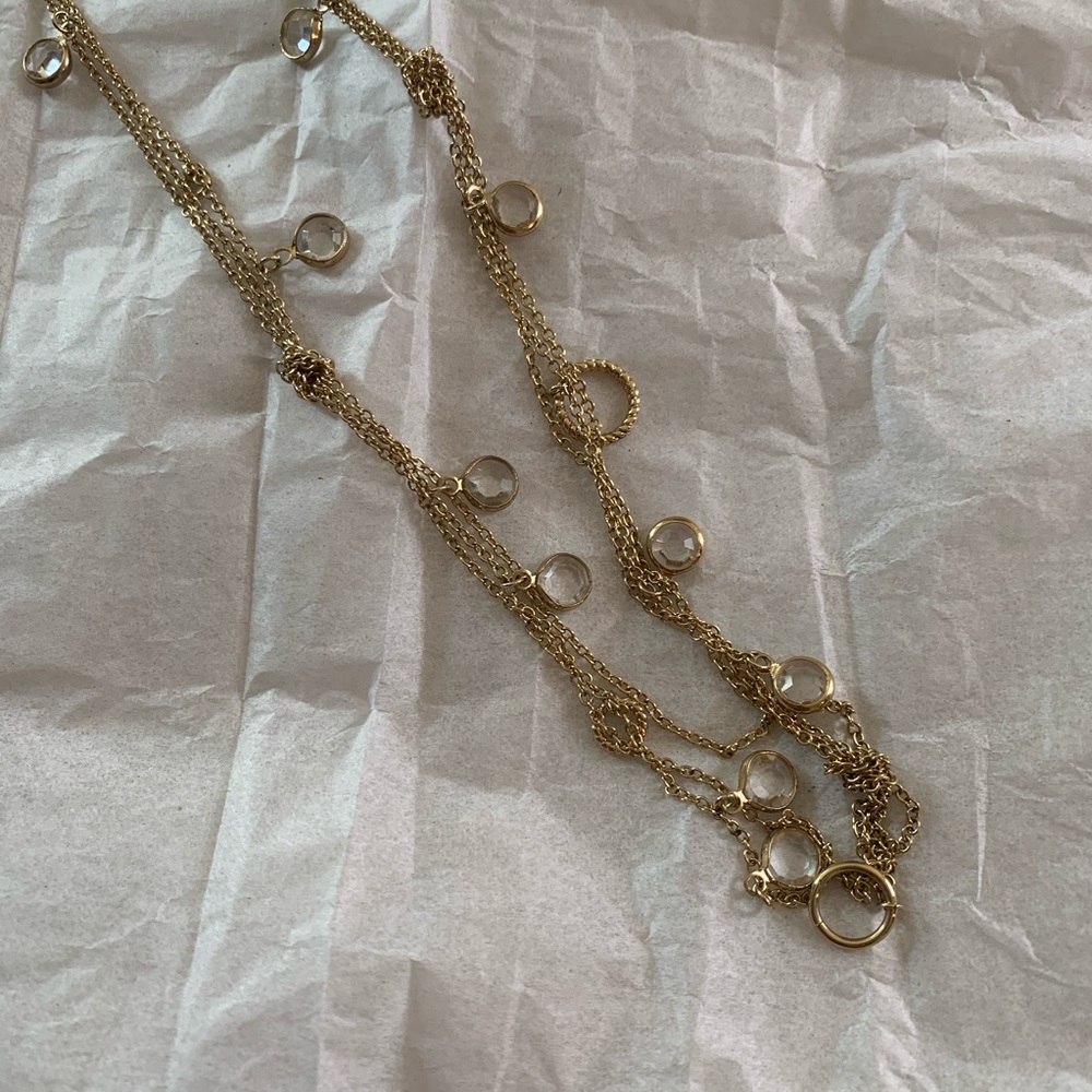 Gold and Crystal Necklace